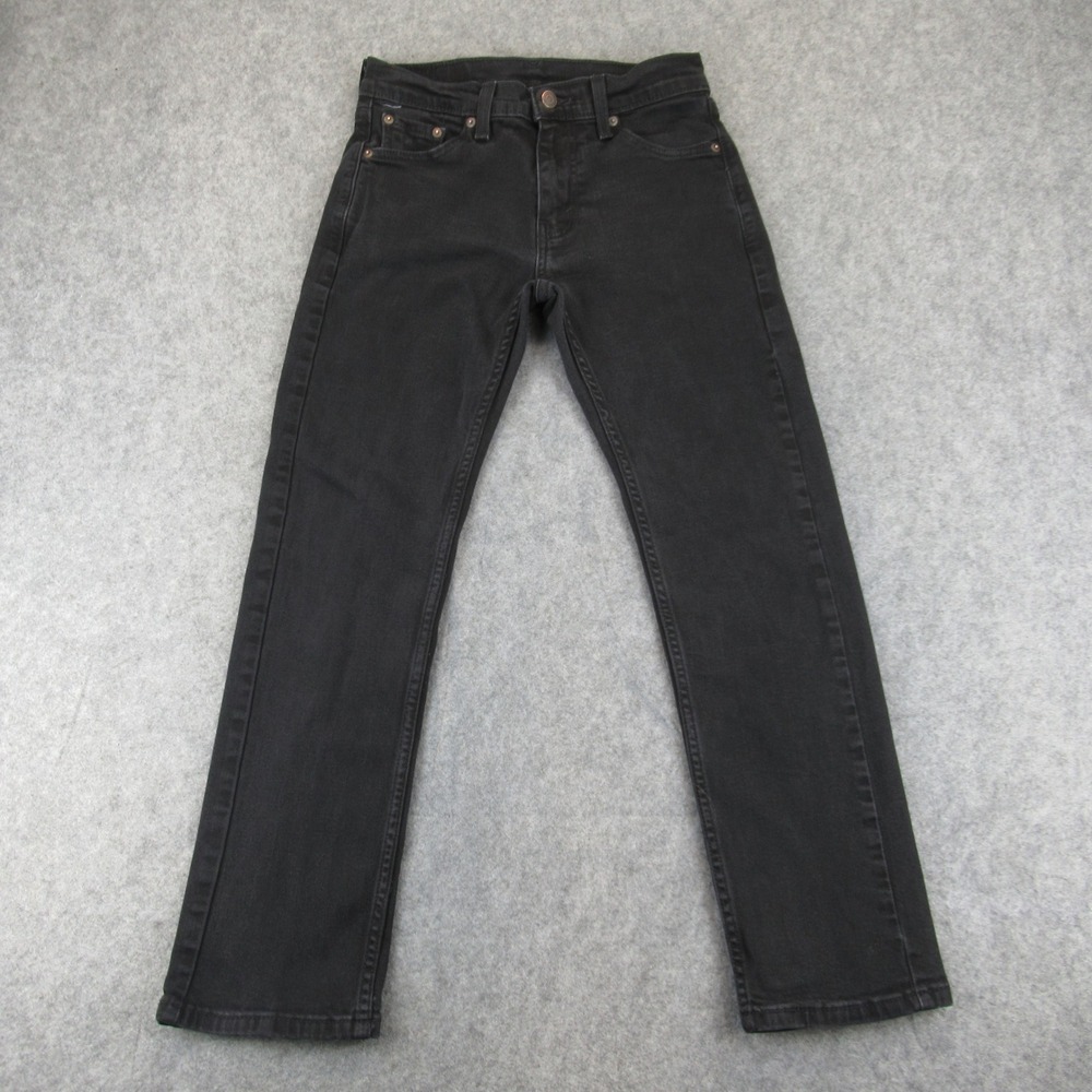 Levis 505 Mens‎ Slim Straight Jeans Black Denim W27 L29 00505-1469